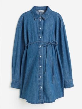 H&M MAMA Before & After longline denim shirt